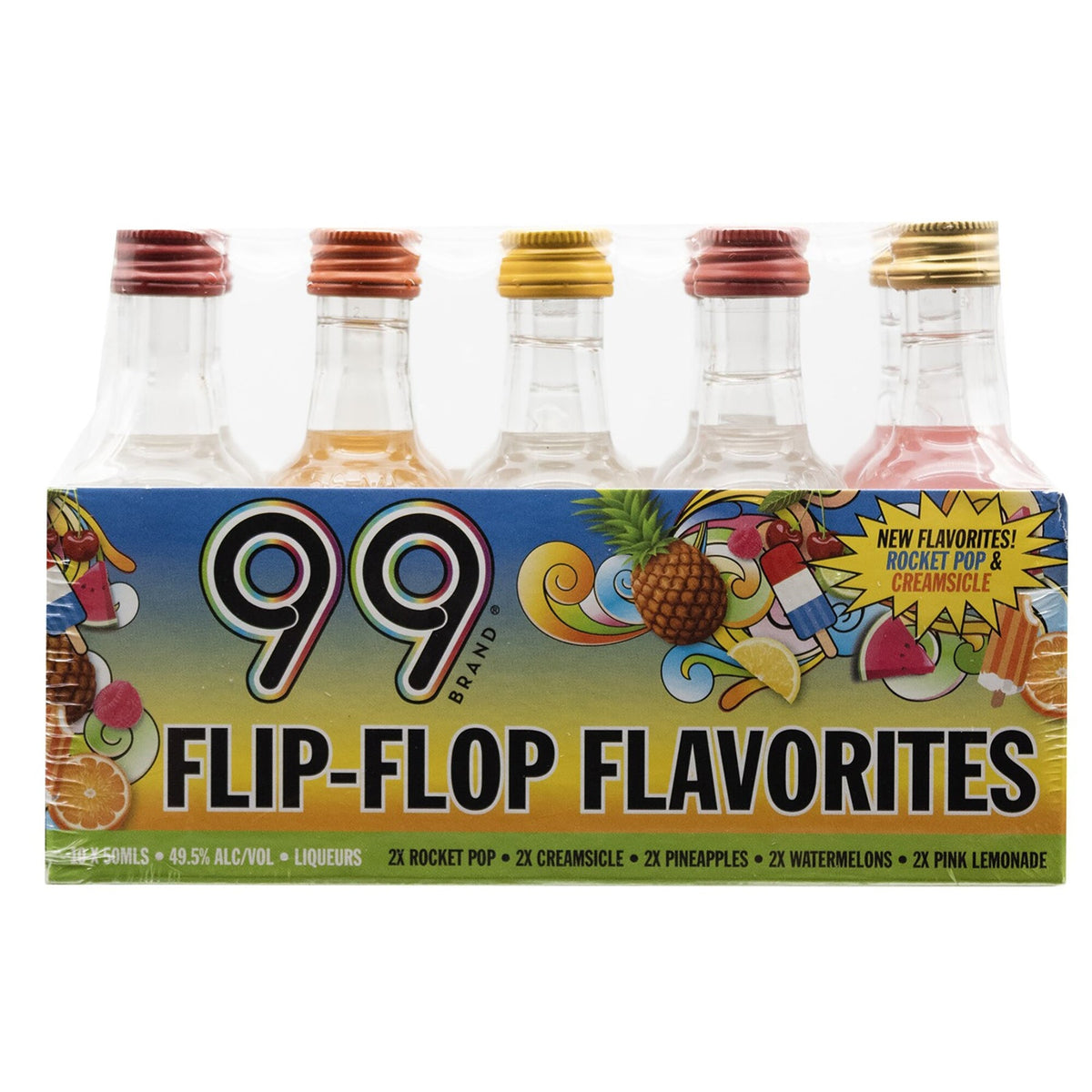 99 Brand Flip-Flop Flavorites Liqueur Variety Pack 10 x 50 mL