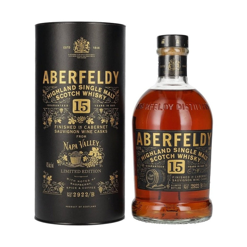 Aberfeldy 15 Year Old Cabernet Sauvignon Cask Finish Highland Single Malt Scotch Whisky
