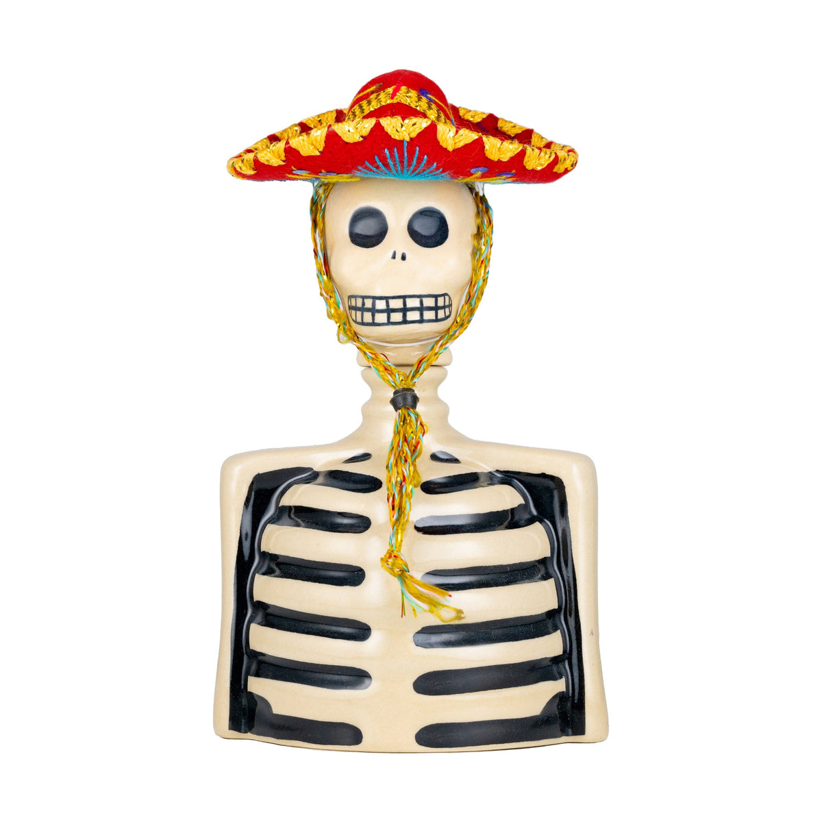 Azulejos Skelly Reposado Tequila with Mariachi Hat 750ml