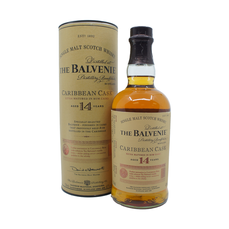 Balvenie 14yr Caribbean Rum Cask Speyside Single Malt (750mL)