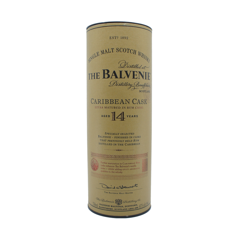 Balvenie 14yr Caribbean Rum Cask Speyside Single Malt (750mL)