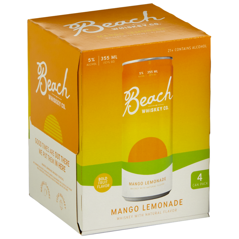 Beach Whiskey Co Mango Lemonade 4 Pack 355ml