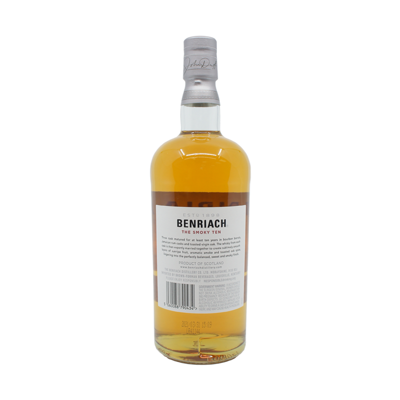 Benriach 10 Year Old 'The Smoky Ten' Speyside Single Malt Scotch Whisky