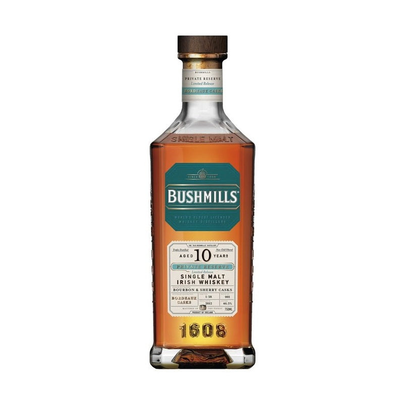 Bushmills 10 Year Old Private Reserve Bordeaux Cask Finish Irish Single Malt