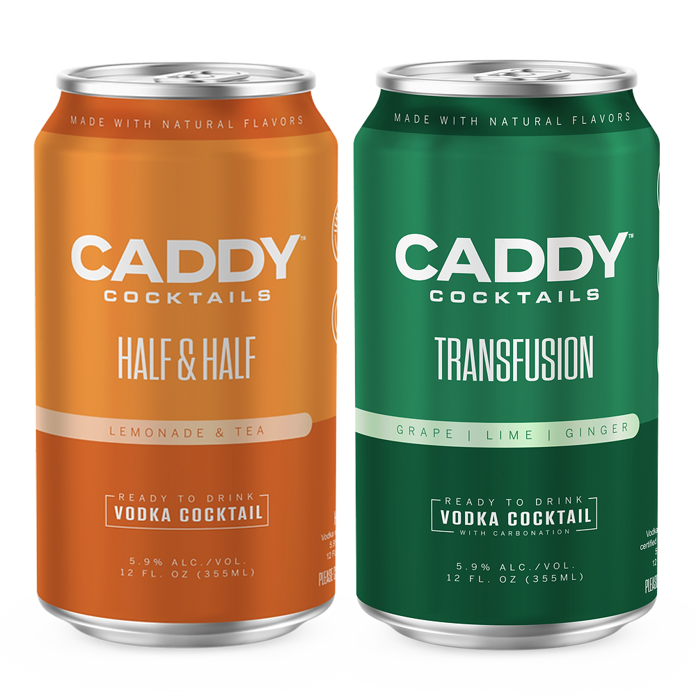 Caddy Clubhouse Cocktails Transfusion and Half & Half Bundle (12oz x 16)