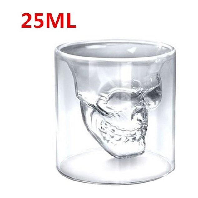 Double Skull Transparent Glass