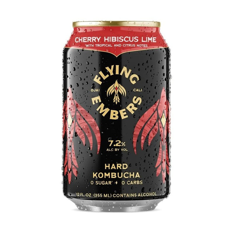 Flying Embers Cherry Hibiscus Lime Hard Kombucha 6-Pack