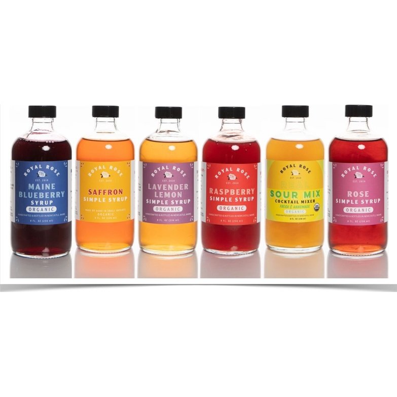 ForWhiskeyLover's Favorite Royal Rose Organic Cocktail Syrups (6 x 8oz)