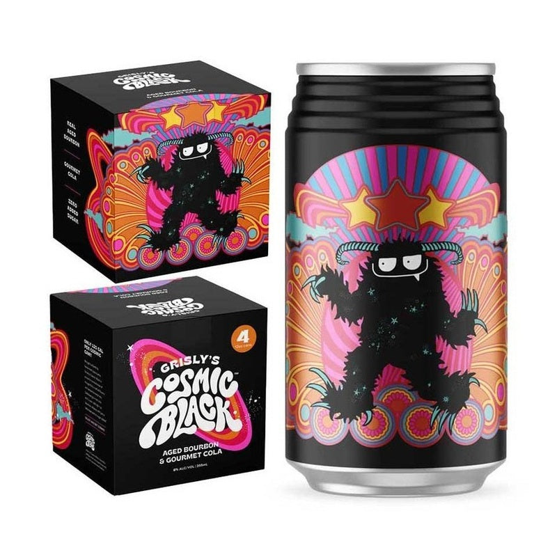 Grisly's Cosmic Black Aged Bourbon & Gourmet Cola 4-Pack