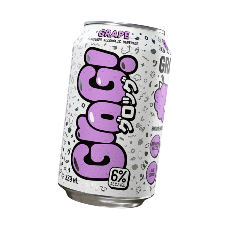 Grog Hard Soda Peach & Grape Mixed 8 Pack Cans