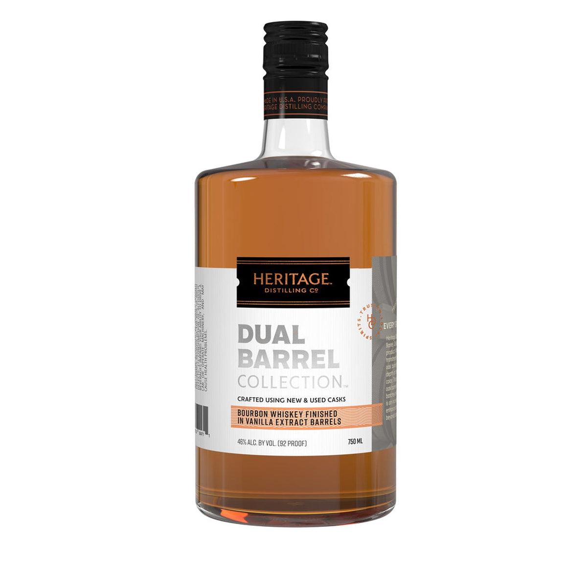 Heritage Distilling Dual Barrel (Vanilla) Bourbon Whiskey 750ml