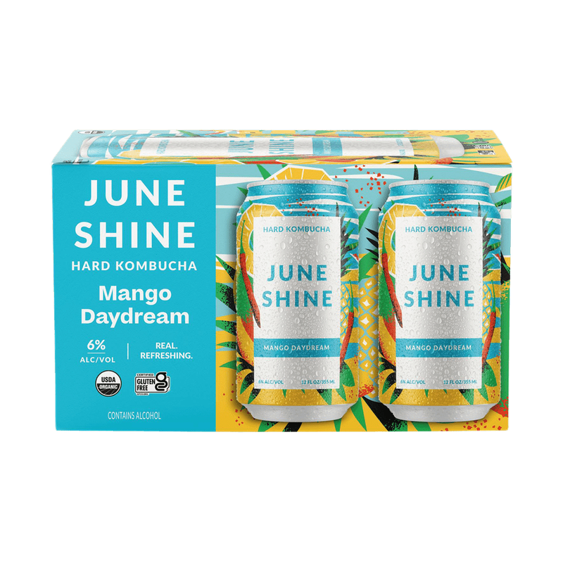 JuneShine Mango Day Hard Kombucha 6-pack