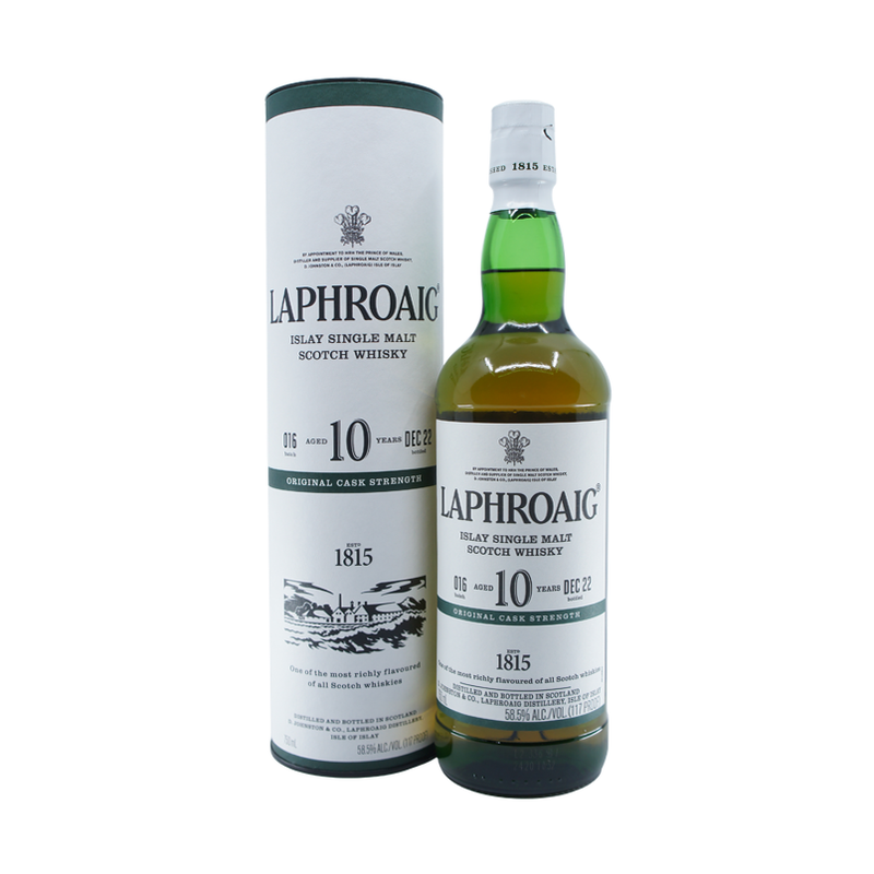 Laphroaig 10 Year Old Original Cask Strength Islay Single Malt Scotch Whisky