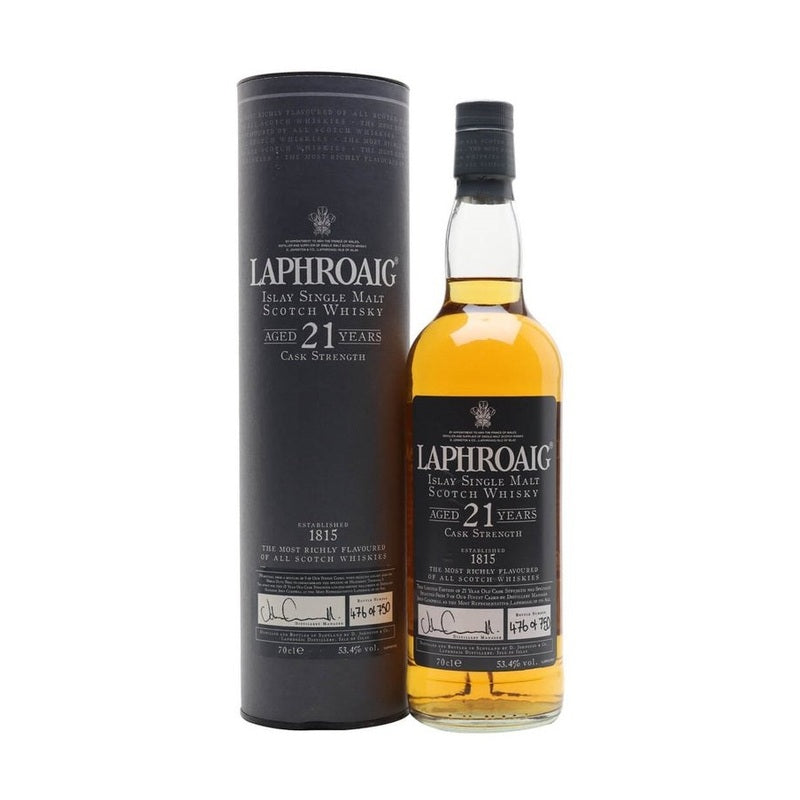Laphroaig 21 Year Old Cask Strength Islay Single Malt Scotch Whisky