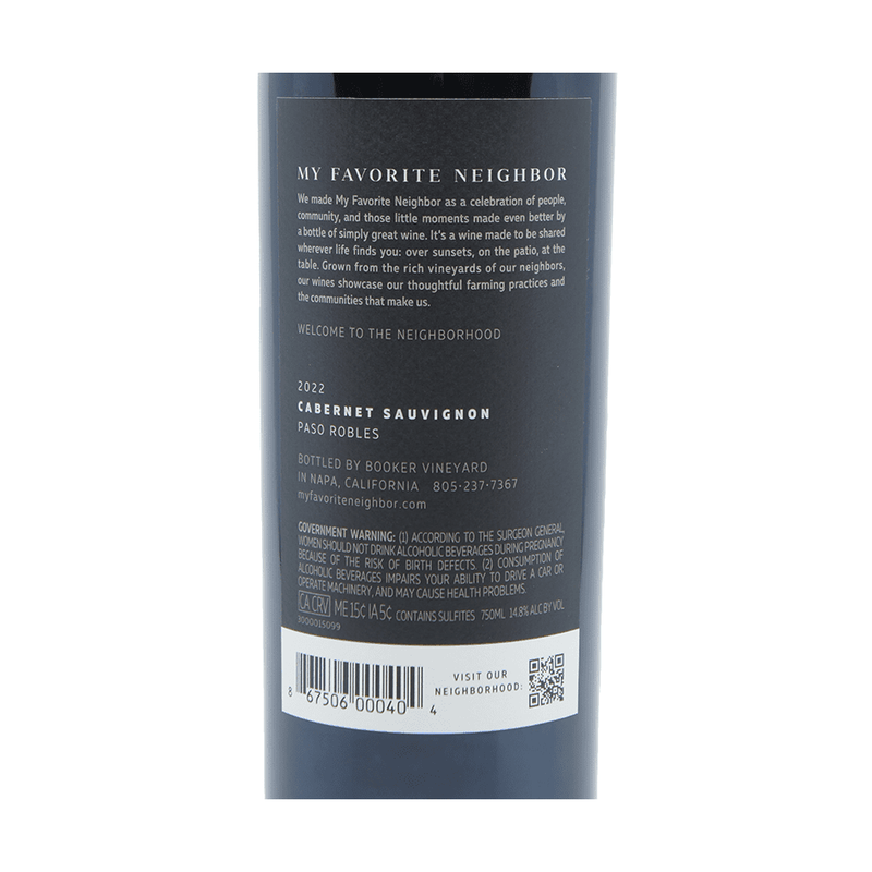 MFN My Favorite Neighbor Cabernet Sauvignon 2022