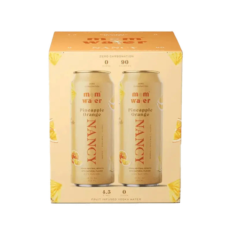 Mom Water Nancy Pineapple Orange Vodka Water 4 Pack 12 fl oz