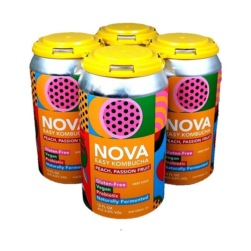 Nova Easy Kombucha Peach - Passion Fruit 4-Pack