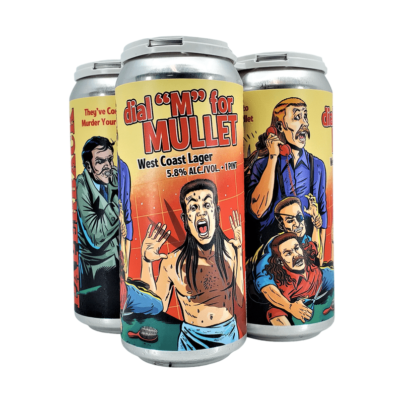 Paperback Brewing Co. Dial 'M' Mullet West Coast Lager Beer 4-Pack