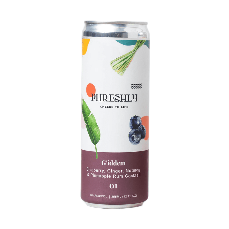 Phreshly G'iddem Blueberry, Ginger, Nutmeg & Pineapple Rum Cocktail 4-Pack
