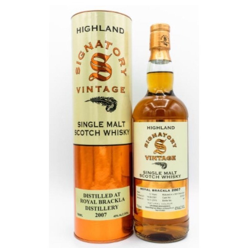 Signatory Royal Brackla 2007 12 Year Old Single Malt Scotch Whiskey (750mL)