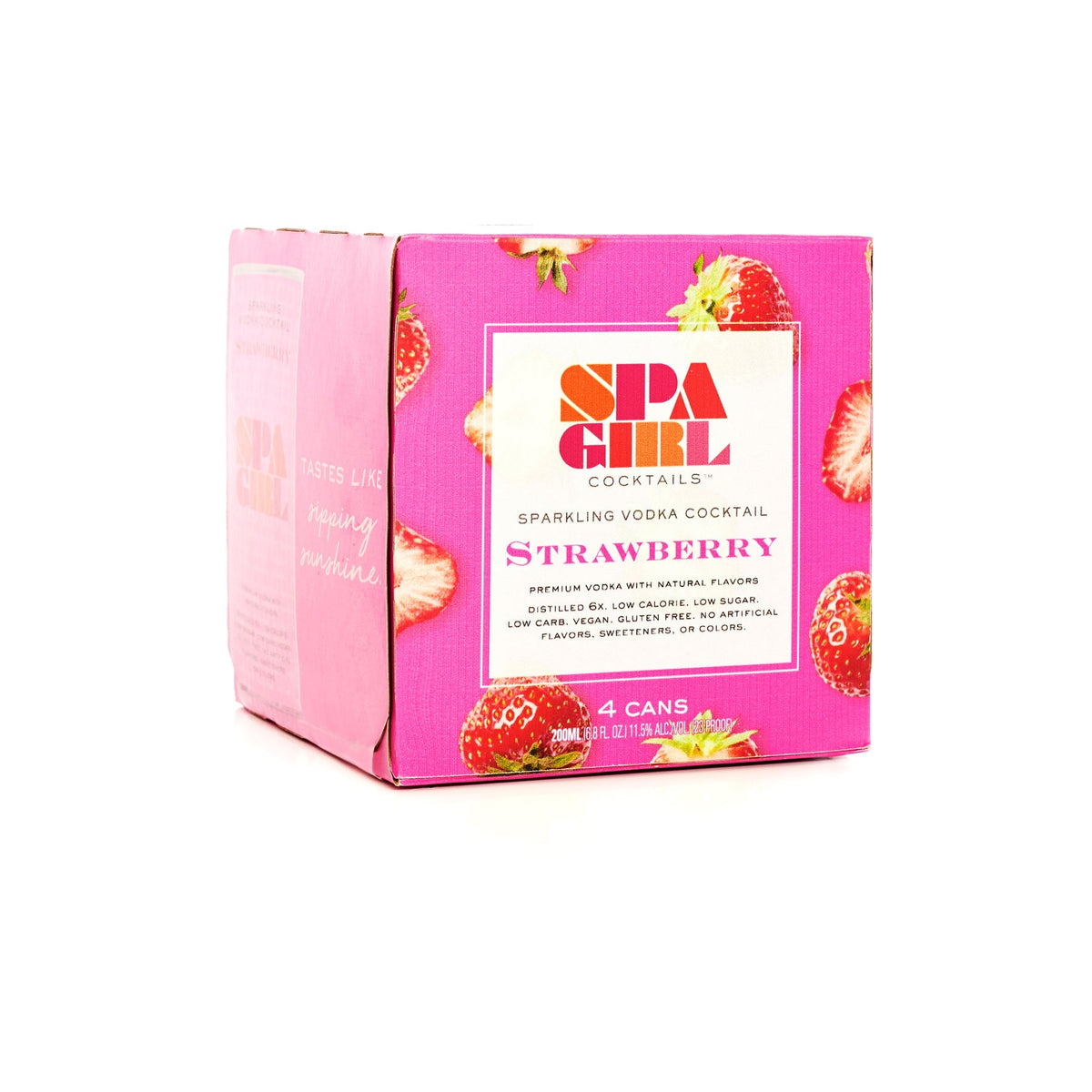 Spa Girl Strawberry Sparkling Vodka Cocktail 4-Pack 200ml Cans
