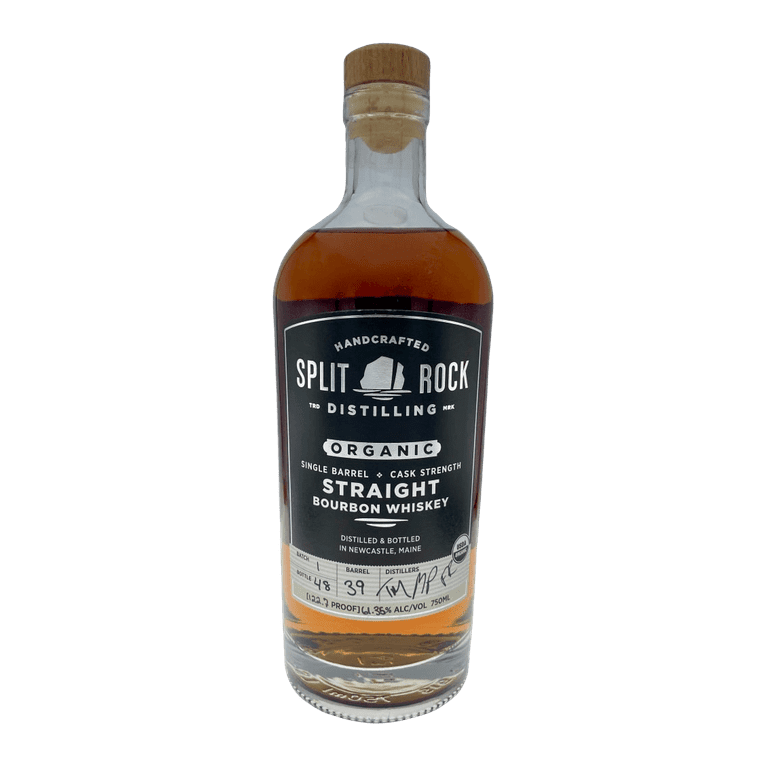 Split Rock Single Barrel Cask Strength Organic Straight Bourbon Whiskey (750mL)