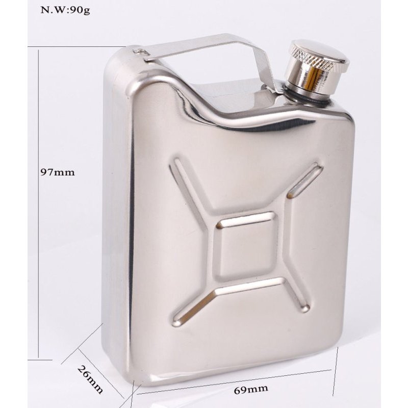 Stainless Steel Jerry Can Spirits Flask