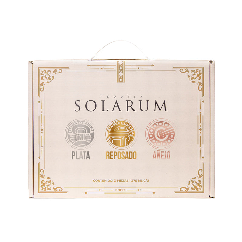 Tequila Solarum Set 3 pcs 375 mL Plata, Reposado and Añejo