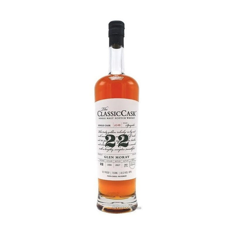 The Classic Cask Glen Moray 22 Year Old Single Malt Scotch