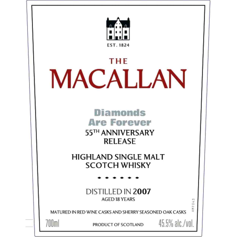 The Macallan Diamonds Are Forever 55th Anniversary Release Highland Single Malt Scotch Whisky