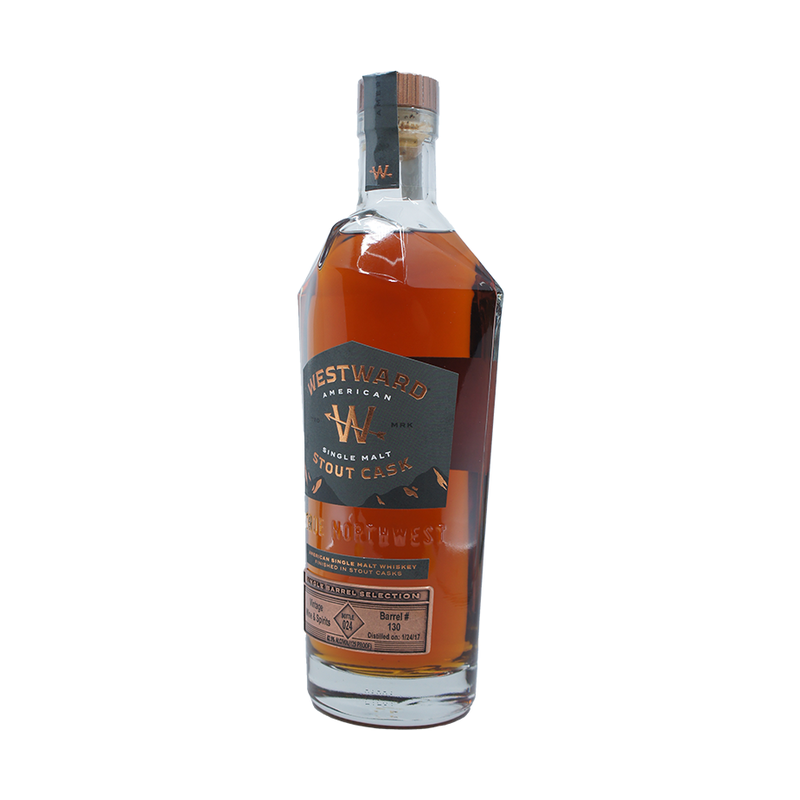 Westward American Single Malt Stout Cask Private Selection Single Barrel Whiskey