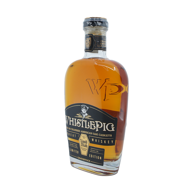 WhistlePig X Liquid Death Gravestock Wheat Whiskey