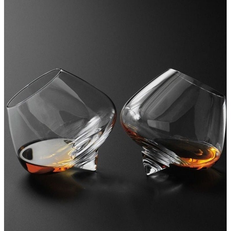 Wide Belly Spirits Crystal Glass