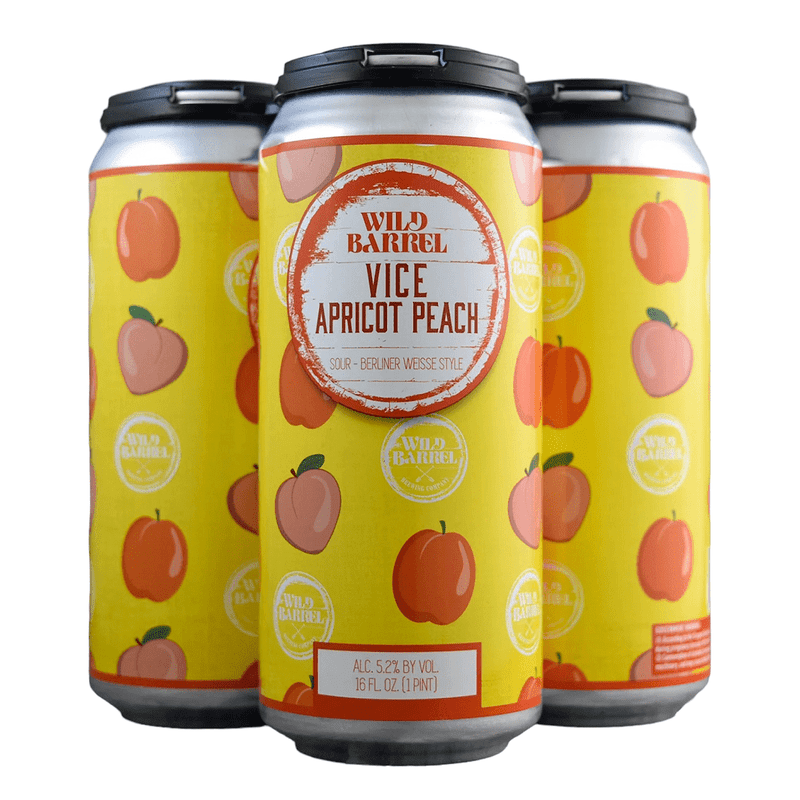 Wild Barrel Brewing 'Vice Apricot Peach' Sour Beer 4-Pack