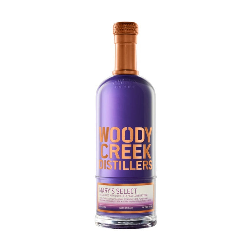 Woody Creek Distillers Mary's Gin With Butterfly Pea Blossom
