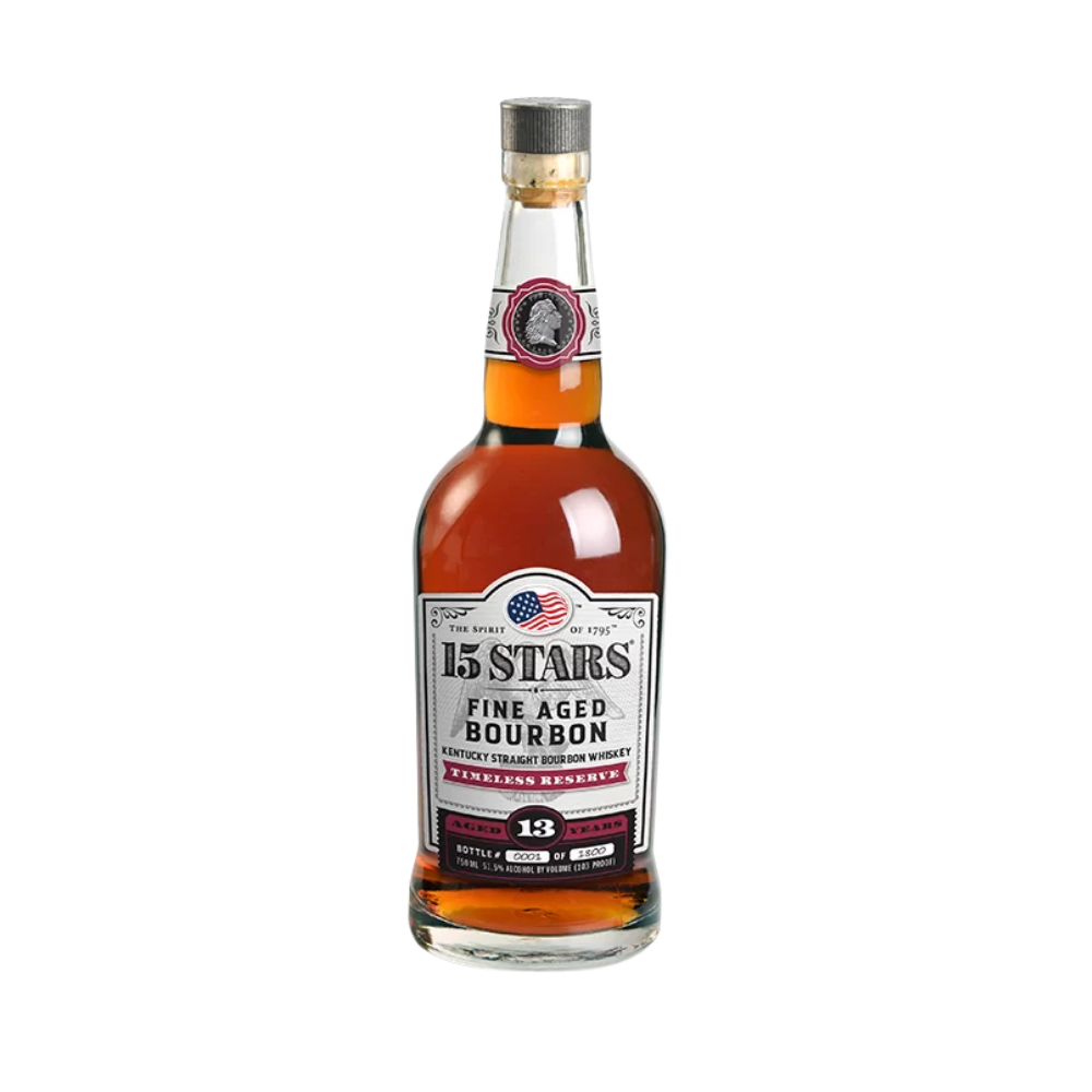 15 Stars 13 Year Old Timeless Reserve Bourbon Whiskey