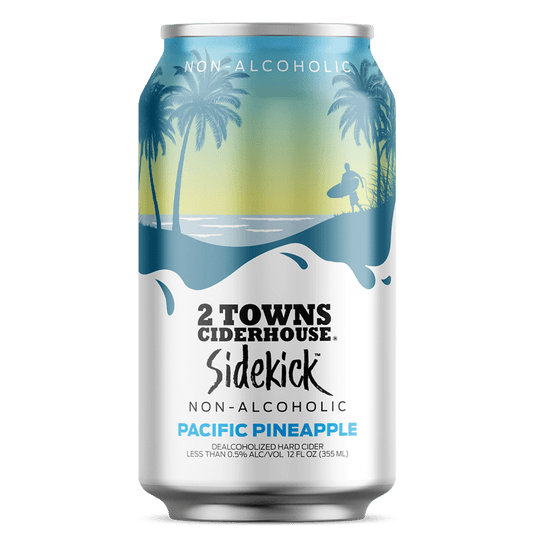 2 Towns Ciderhouse Sidekick Non Alcoholic Pacific Pineapple