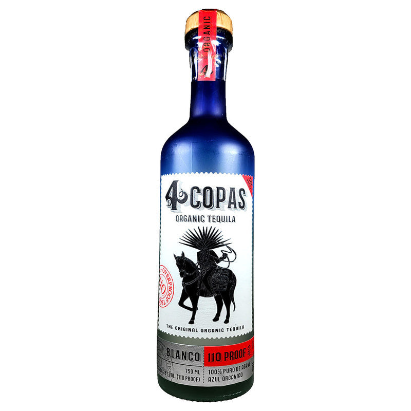 4 Copas Blanco 110 Proof Organic Tequila 750ml
