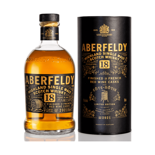 Aberfeldy 18 Year Old 'C“te R“tie' Red Wine Casks Finish Highland Single Malt Scotch Whisky