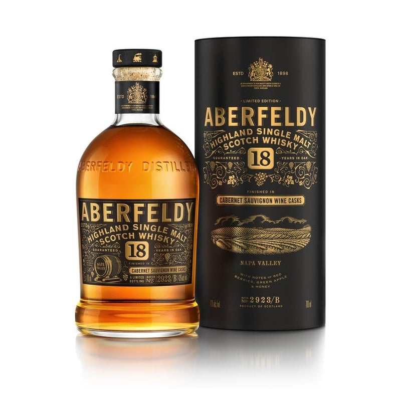 Aberfeldy 18 Year Old 'Cabernet Sauvignon Cask' Highland Single Malt Scotch Whisky