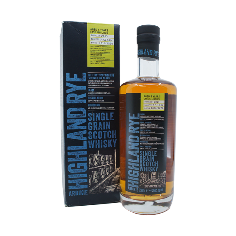 Arbikie Highland Rye 4 Year Old Single Grain Scotch Whisky
