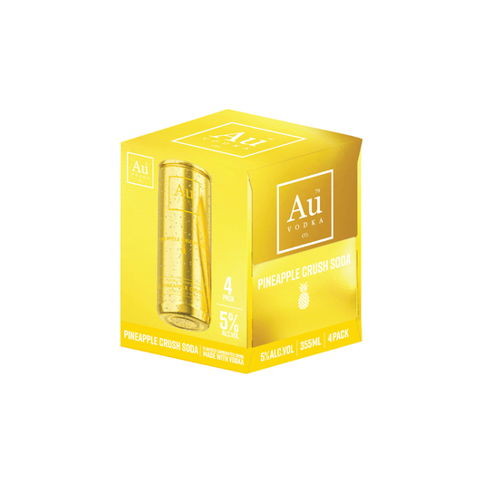 Au Vodka Pineapple Crush Soda RTD 4 x 355ml