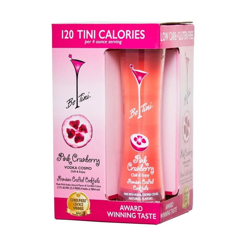 BeTini Pink Cranberry Vodka Martini Cocktail 4-Pack