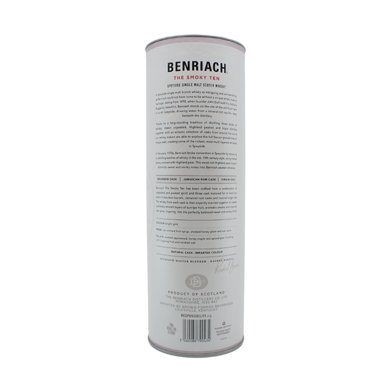 Benriach 10 Year Old 'The Smoky Ten' Speyside Single Malt Scotch Whisky