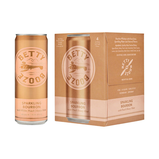 Betty Booze Sparkling Bourbon with Peach Honey Mint 4-Pack (4 x 355mL)