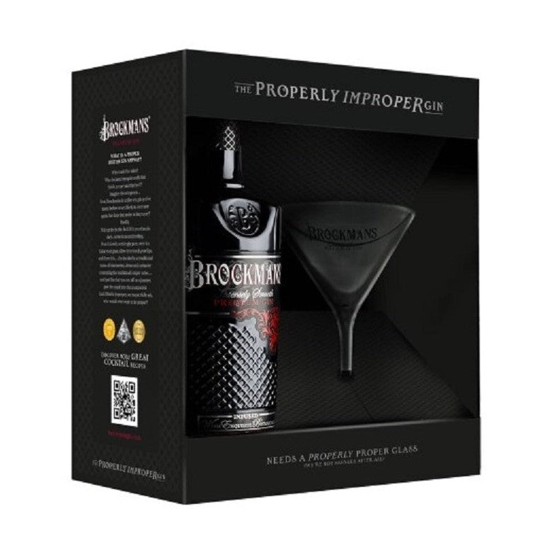 Brockmans Premium Gin with Martini Glass Gift Set