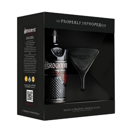 Brockmans Premium Gin with Martini Glass Gift Set