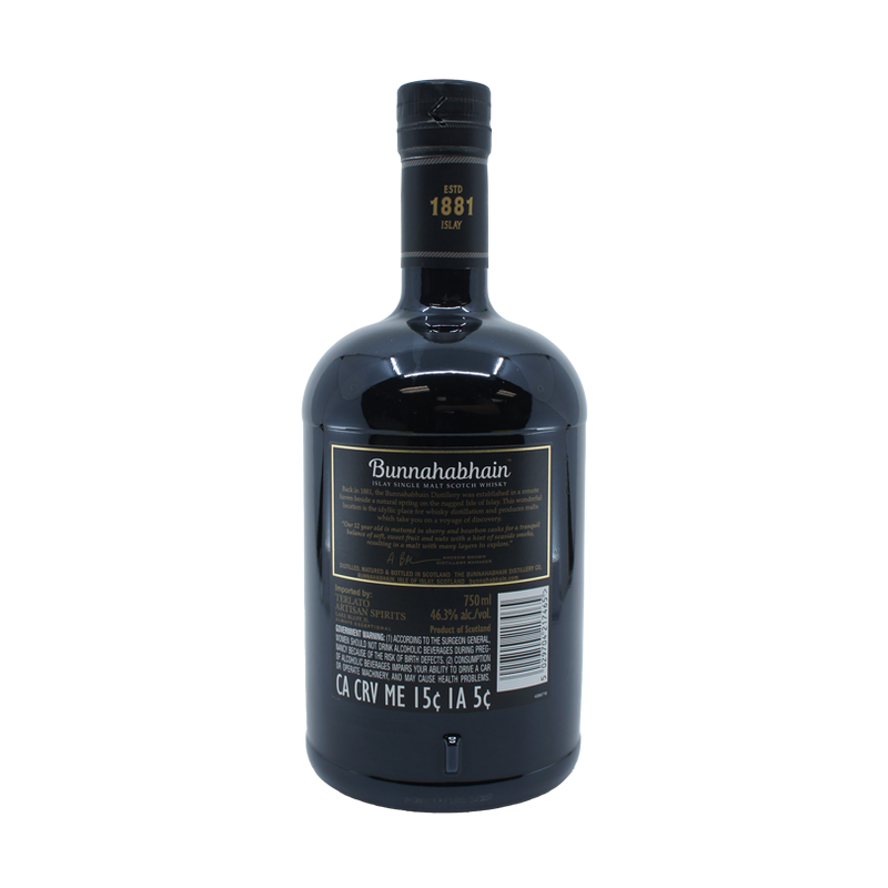 Bunnahabhain 12 Year Old Single Malt  Scotch Whisky (750ml)