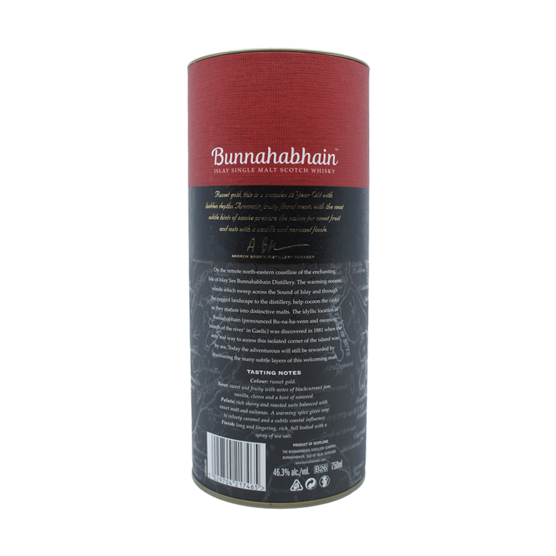 Bunnahabhain 12 Year Old Single Malt  Scotch Whisky (750ml)