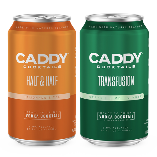 Caddy Clubhouse Cocktails Transfusion and Half & Half Bundle (12oz x 16)
